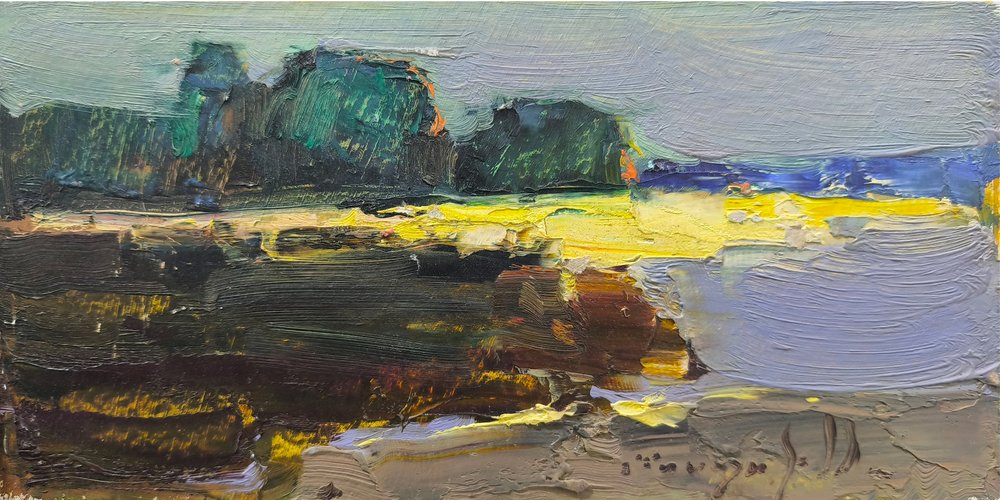 Livligt abstrakt landskab af Alexander Shandor