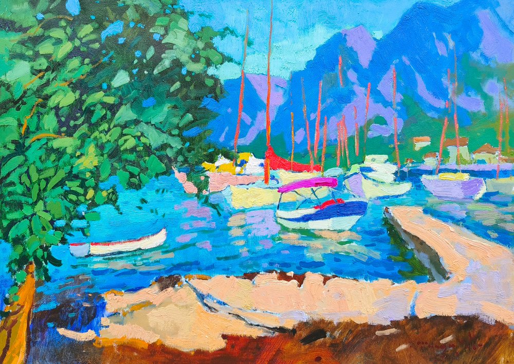 Den livlige middelhavshavn af Alexander Shandor