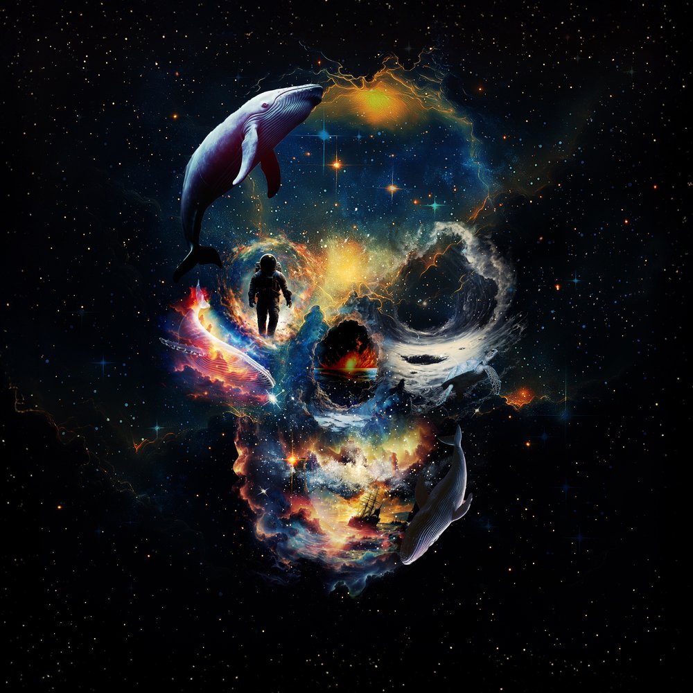 Rumhvalens kranium af Ali Gulec