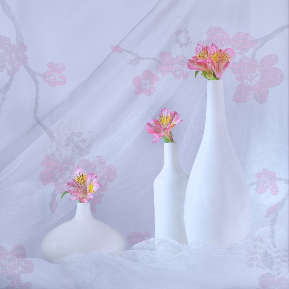 Elegante lyserøde blomster af Alice Sheng
