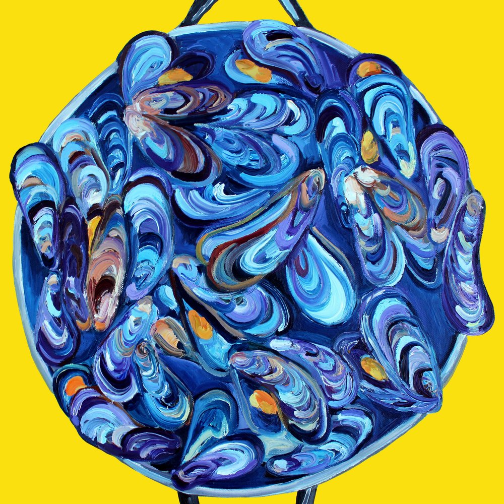 Friske blå muslinger af Alice Straker