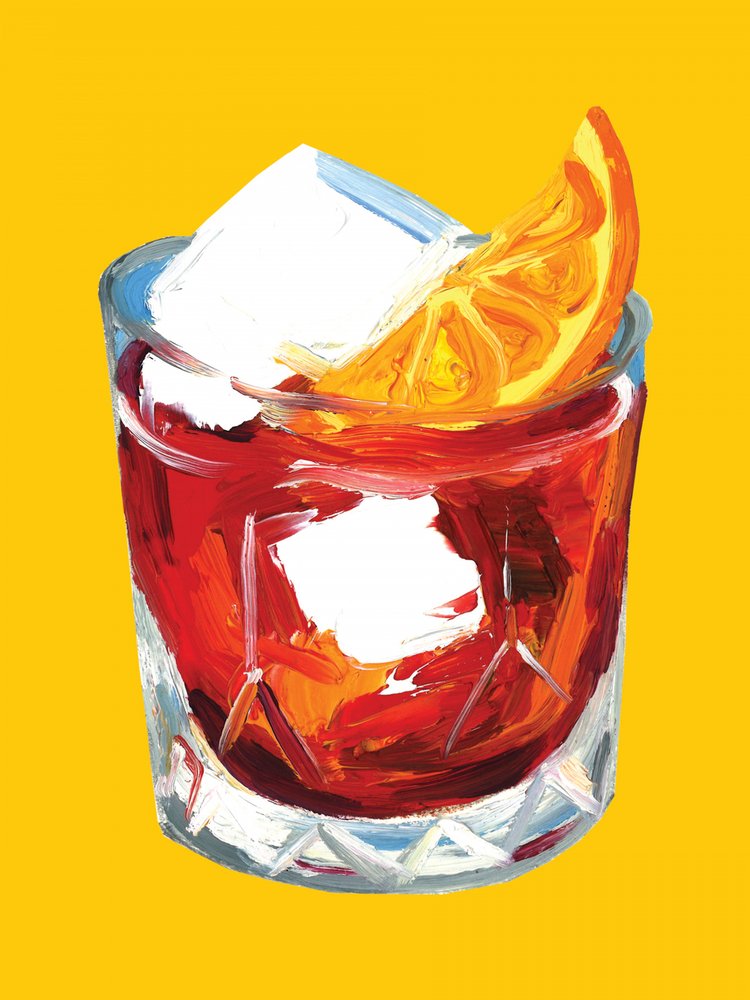 En livlig Negroni-cocktail af Alice Straker