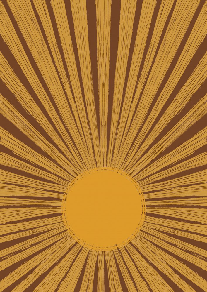 Varm retro-sunburst af Aliya Putrus