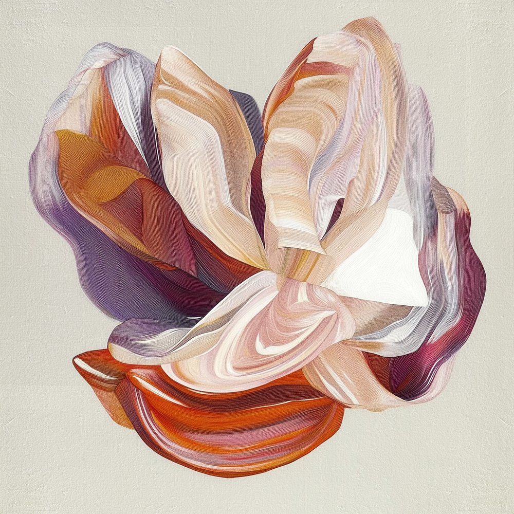 Abstrakt blomsterflod af Alma