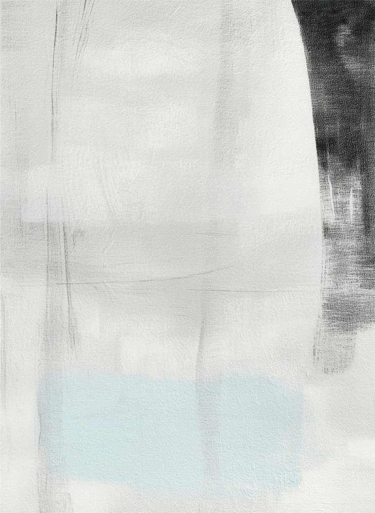 Blå blok – abstrakt af Alma