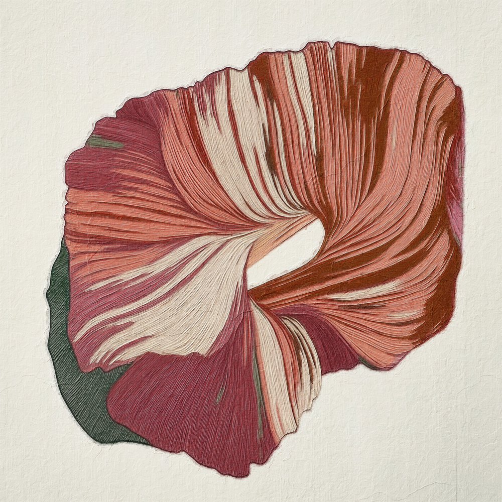 Rød abstrakt strømning af Alma