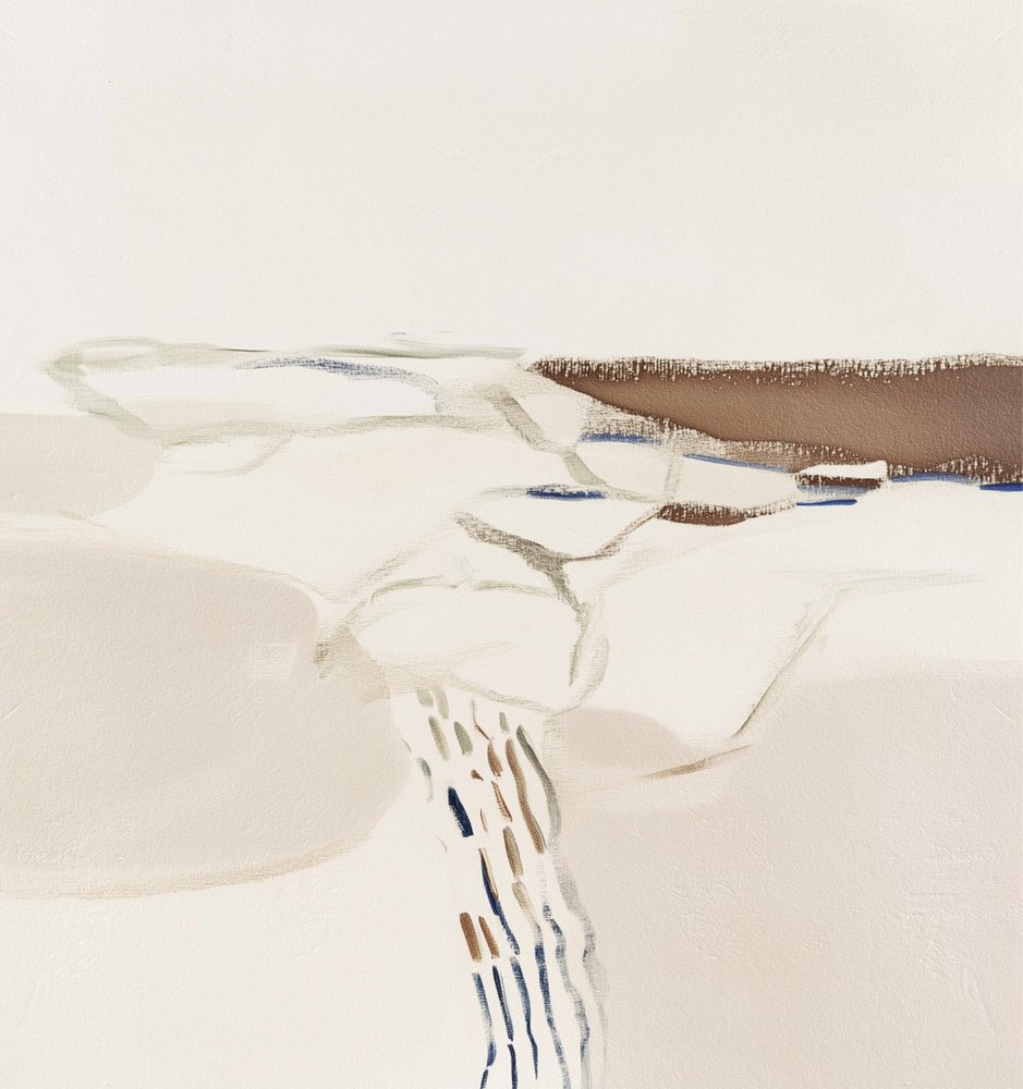 Jordnært, abstrakt landskab af Alma