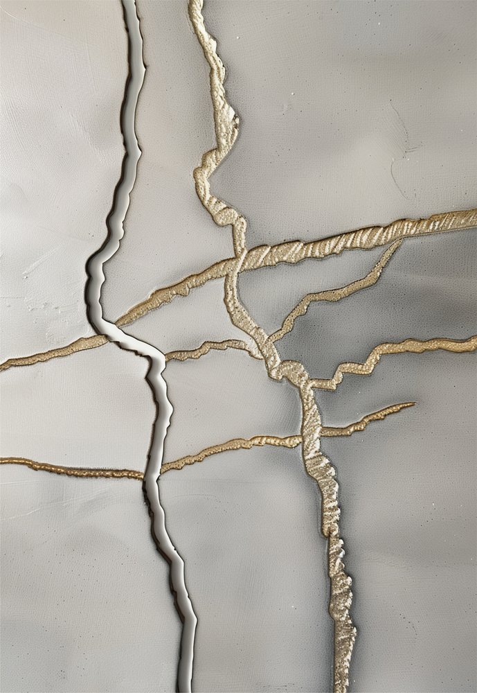 Tekstur med forgyldte revner af Alma