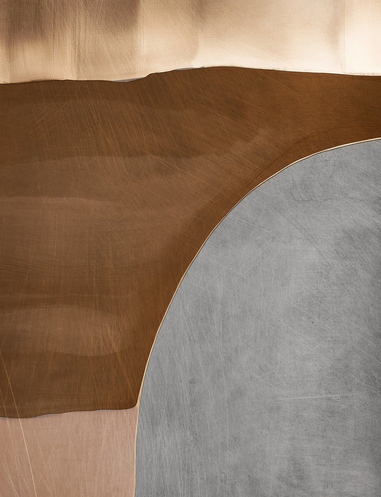 Abstrakte metalliske kurver af Alma