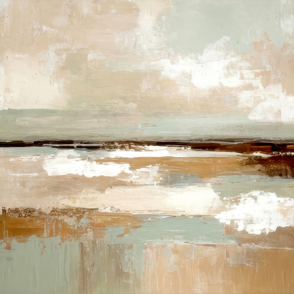 "Serene Horizon" – et abstrakt værk af Alpenglow Workshop