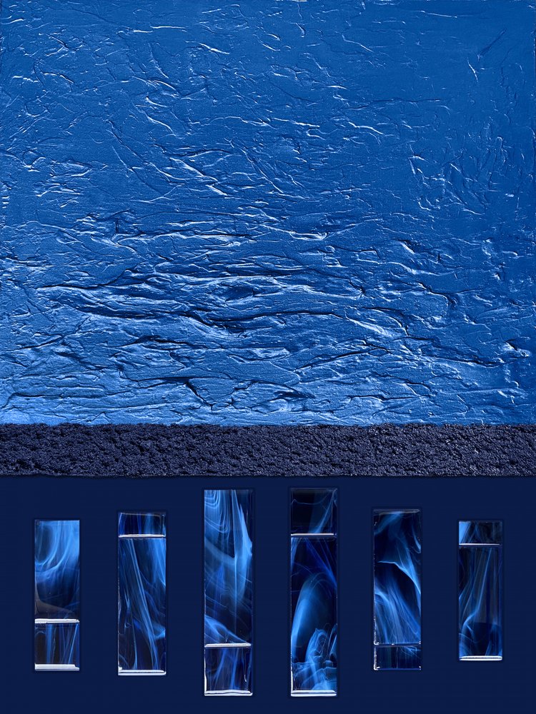 Abstrakt blå røgstrøm af Alyson Storms