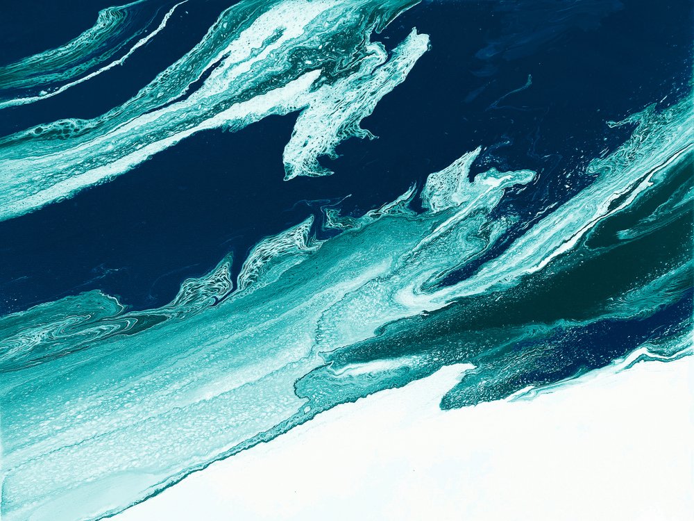 Abstrakte havbølger af Alyson Storms