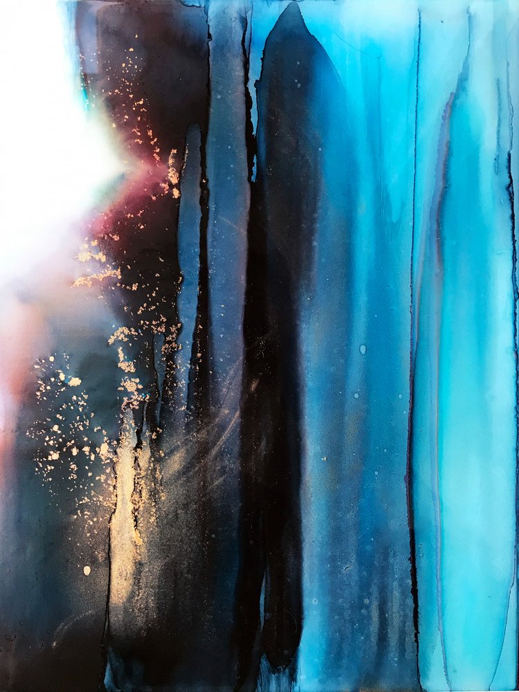 Dybblå guldstrøm af Alyson Storms