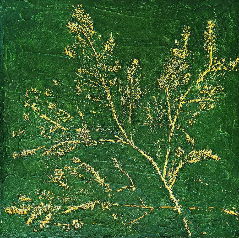 Gylden botanisk silhuet af Alyson Storms