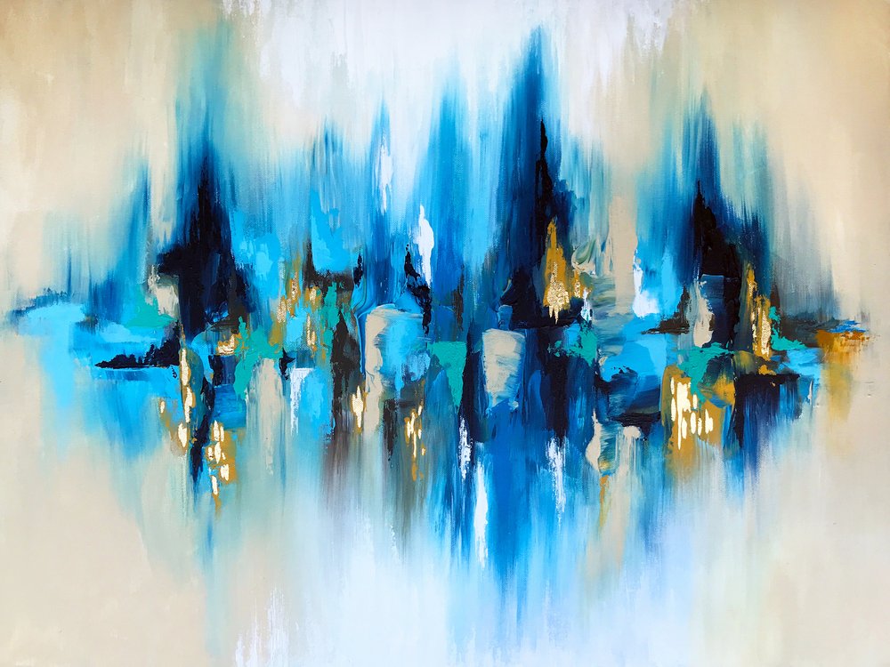 Levende blå refleksion af Alyson Storms