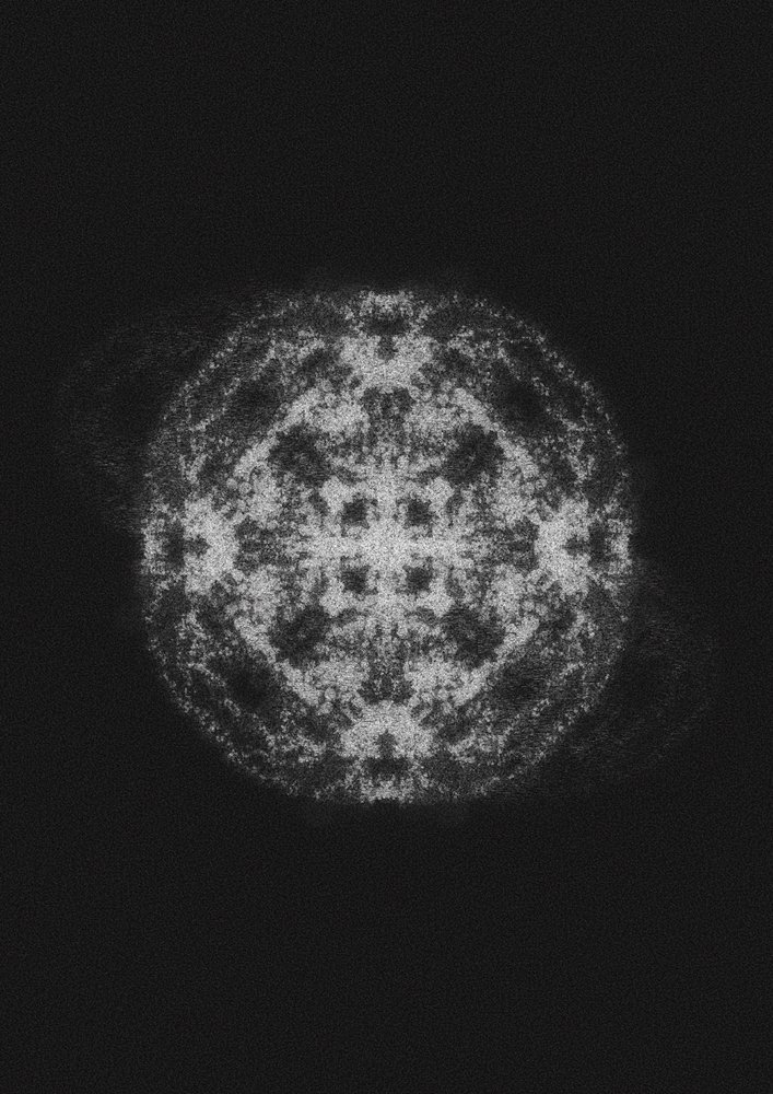 Lysende abstrakt kugle af Amy Louise Baker