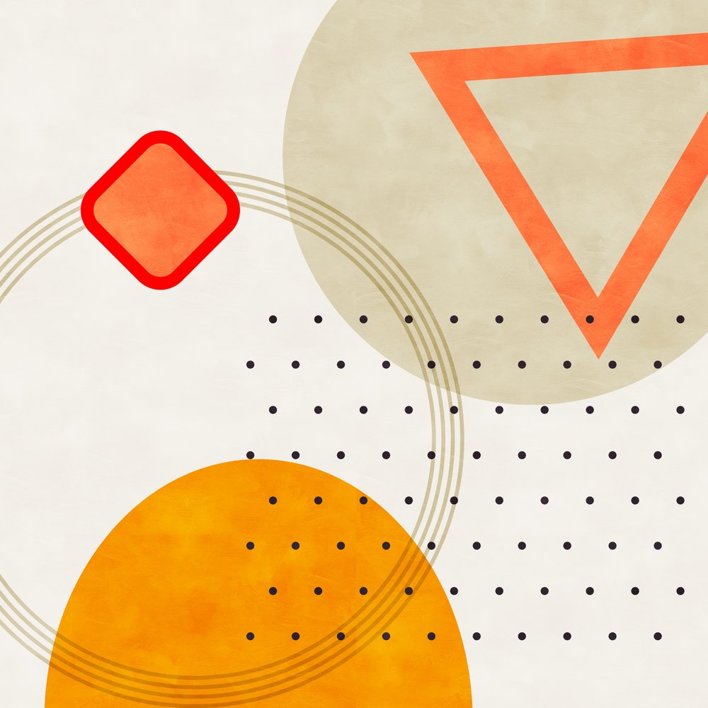 Midt i Bauhaus-geometrien 3 af Ana Rut Bre