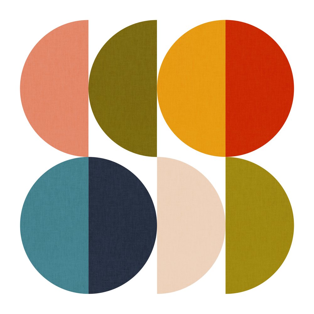 Geometrisk farvespil fra midten af det 20. århundrede 2 af Ana Rut Bre