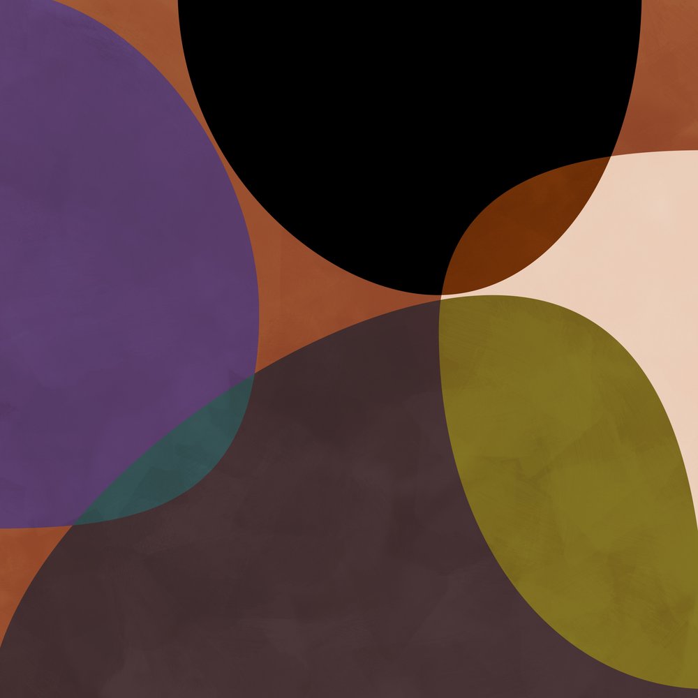 Midterste cirkler, terrakotta, sort 2 af Ana Rut Bre