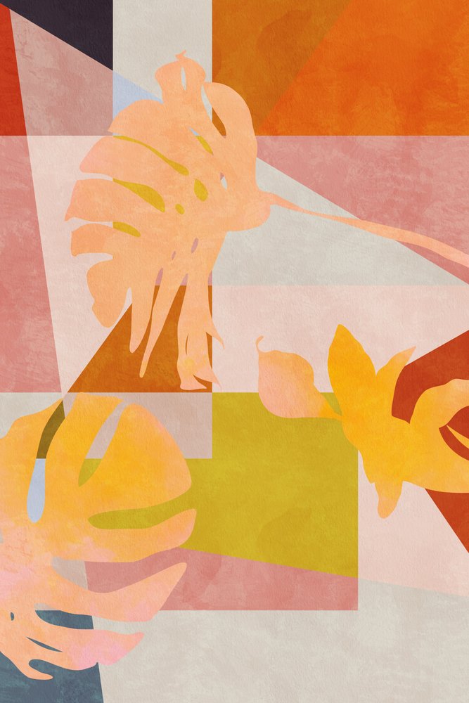 Økologiske blade i Bauhaus-geometri af Ana Rut Bre