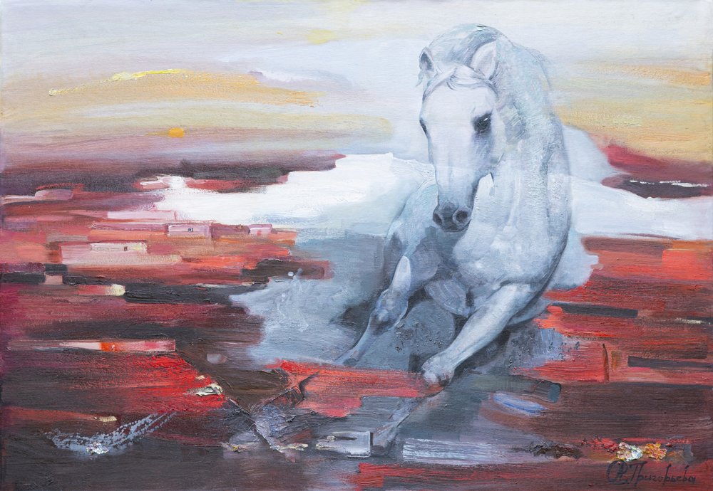 White Horse Red Energy af Anastasiia Grygorieva