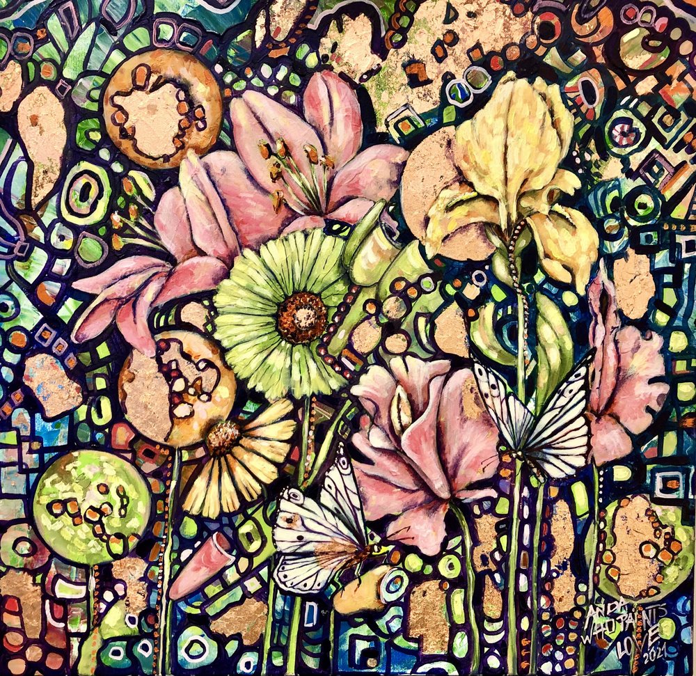 Golden Garden i fuldt flor af Anda Bieza