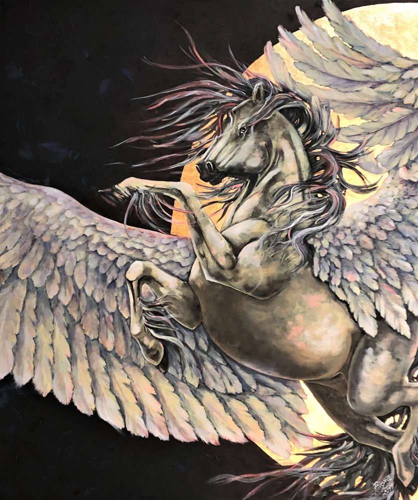 Den gyldne Pegasus stiger op af Anda Bieza