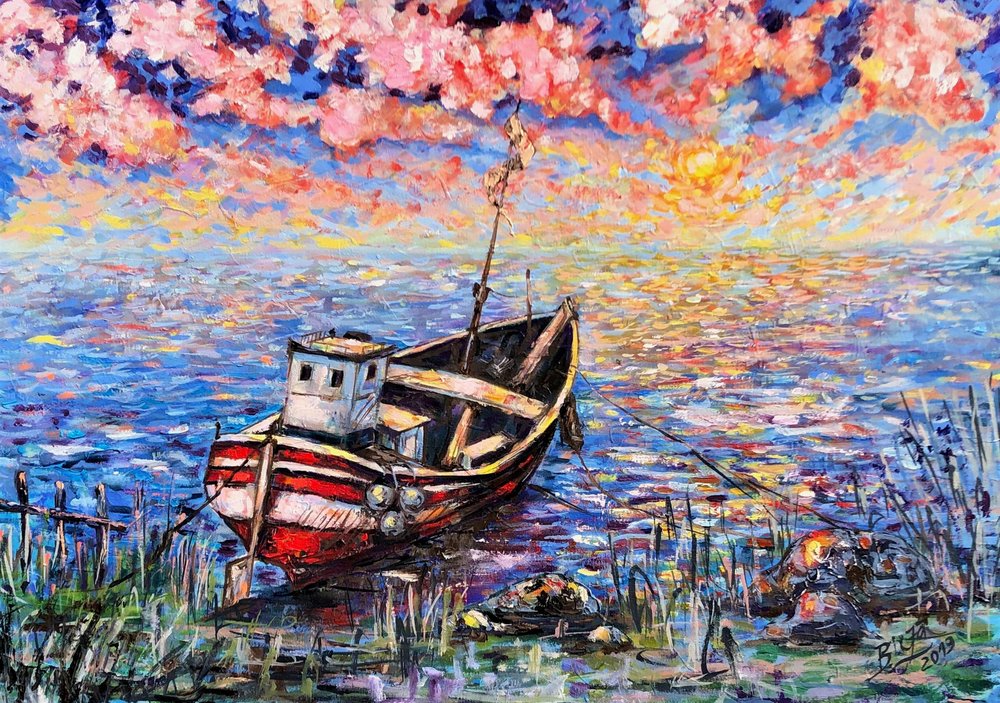 Golden Sunset-båden af Anda Bieza
