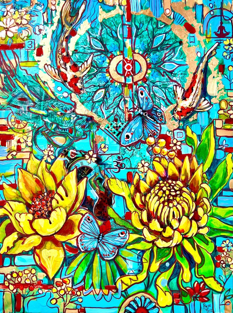 Koi-sommerfuglblomst af Anda Bieza