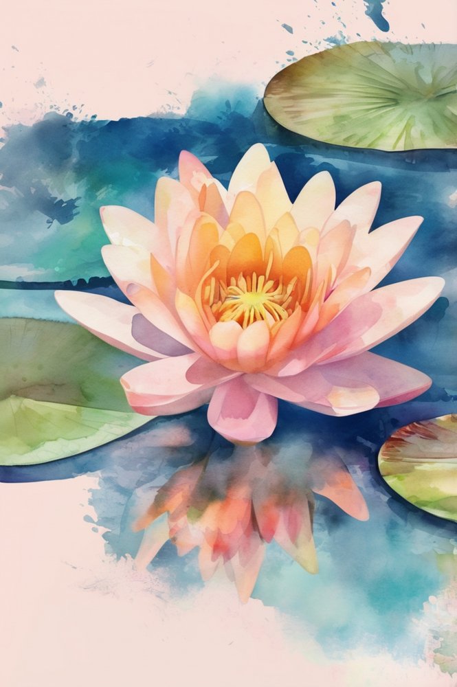 Refleksioner af lyserøde lotusblomster af Anda Bieza