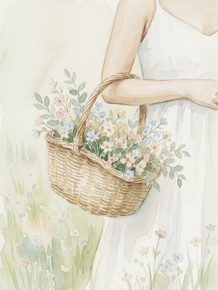 En kurv med vilde blomster af Andreas Magnusson