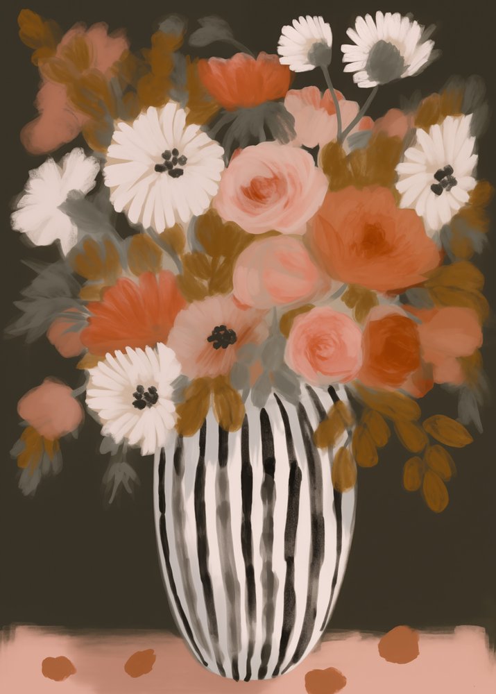 Moderne blomsterbuket af Andreas Magnusson