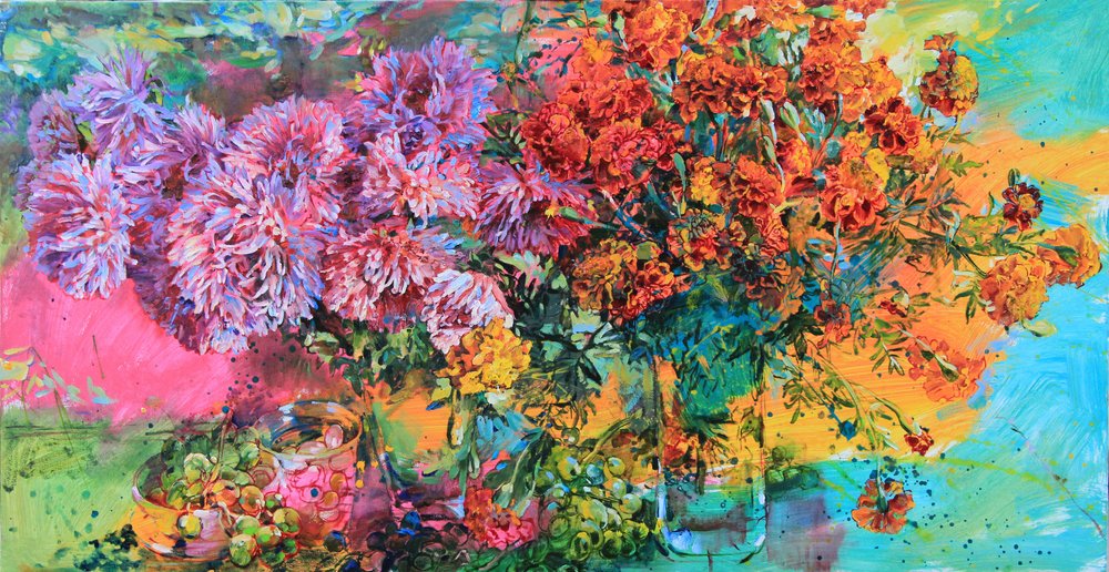 Farverige blomsterbuketter af Andrii Kutsachenko
