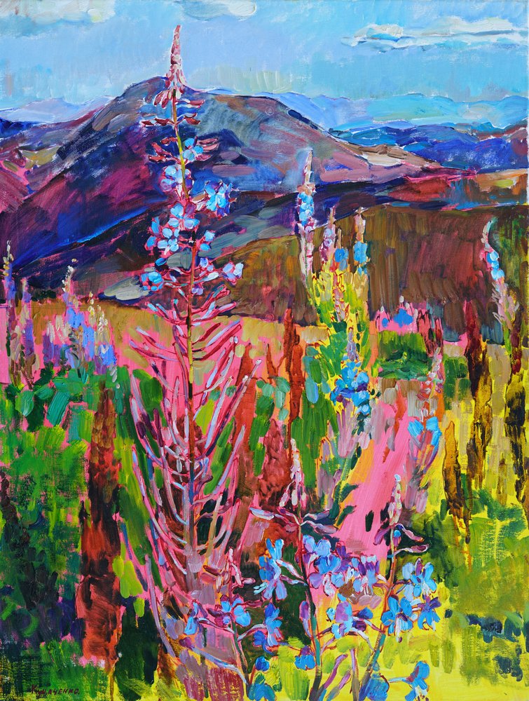 Farvestrålende bjergblomster af Andrii Kutsachenko