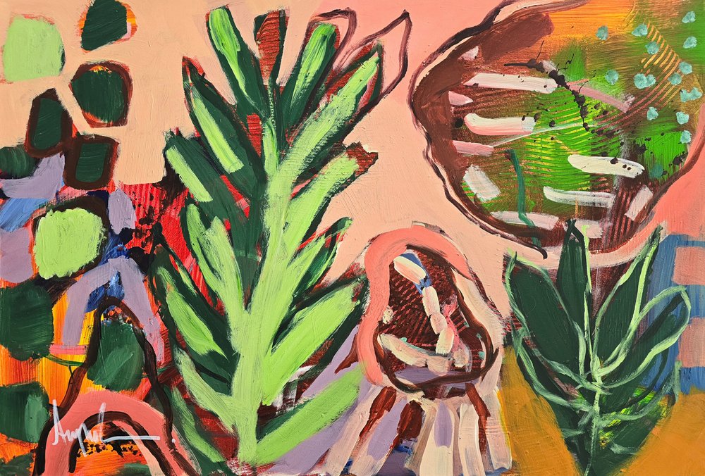 Livlige botaniske former af Angela Maritz