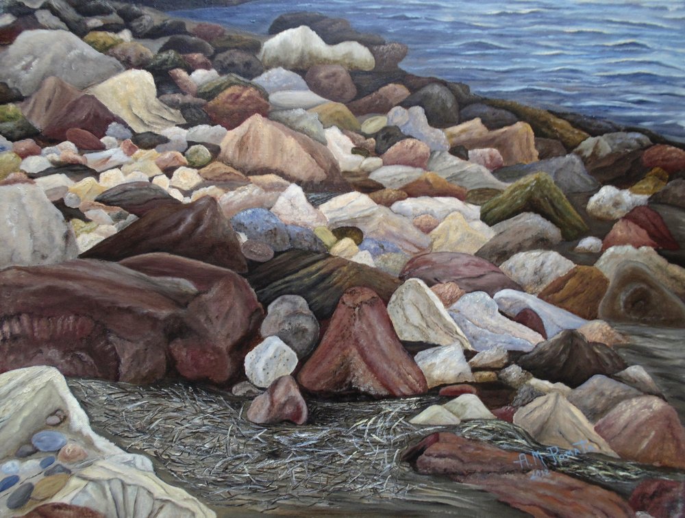 Farverige strandsten af Angeles M. Pomata