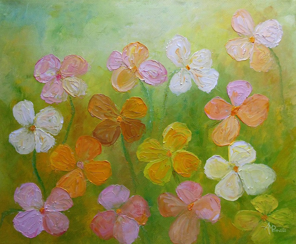 Farverige forårsblomster af Angeles M. Pomata