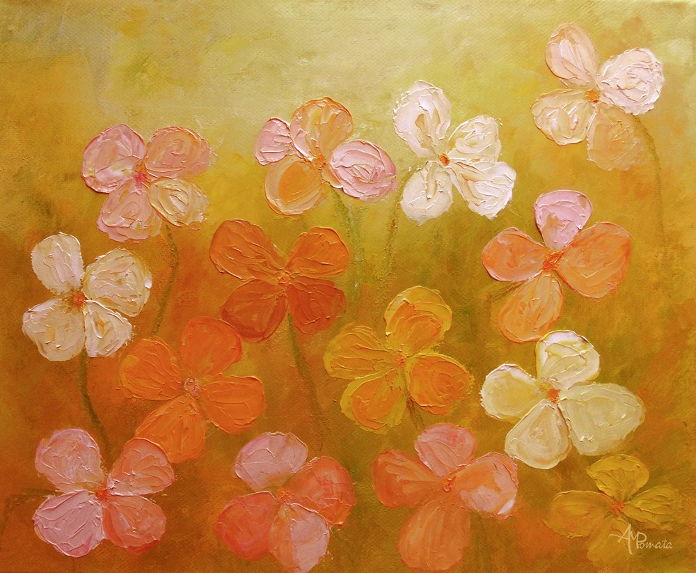 Farvestrålende blomster af Angeles M. Pomata