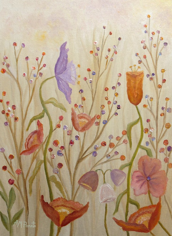 En fantasifuld blomstereng af Angeles M. Pomata