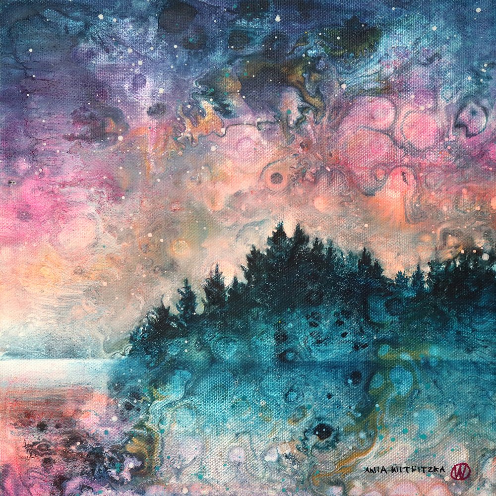 Cosmic Forest Lake af Ania Witwitzka