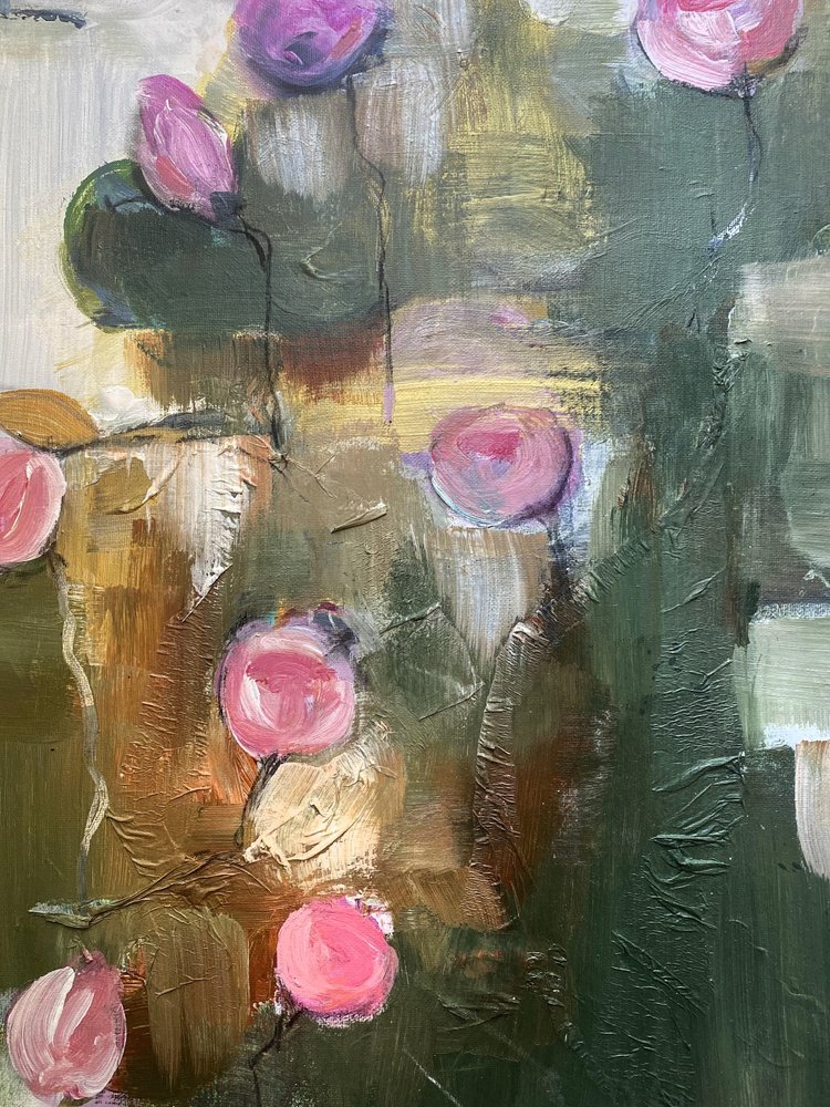 Lyserøde blomstermotiver af Anna-Karin Bergius