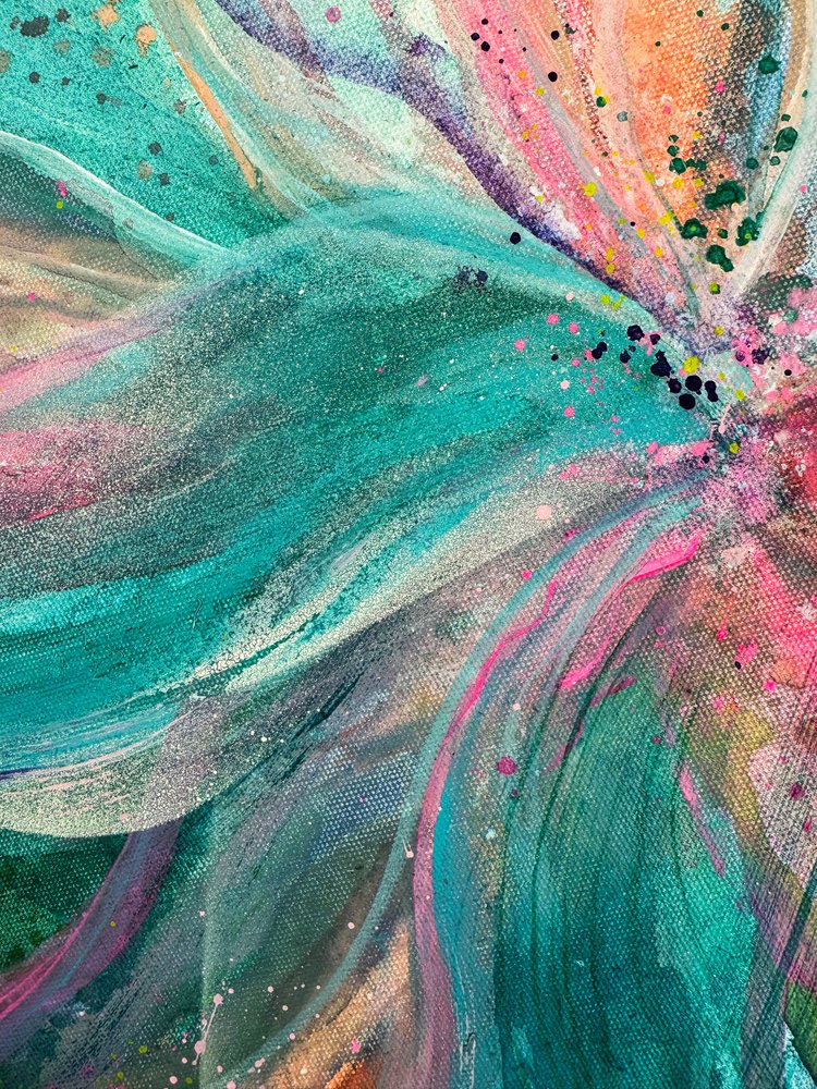 Livlig, abstrakt blomst af Anna Viklund