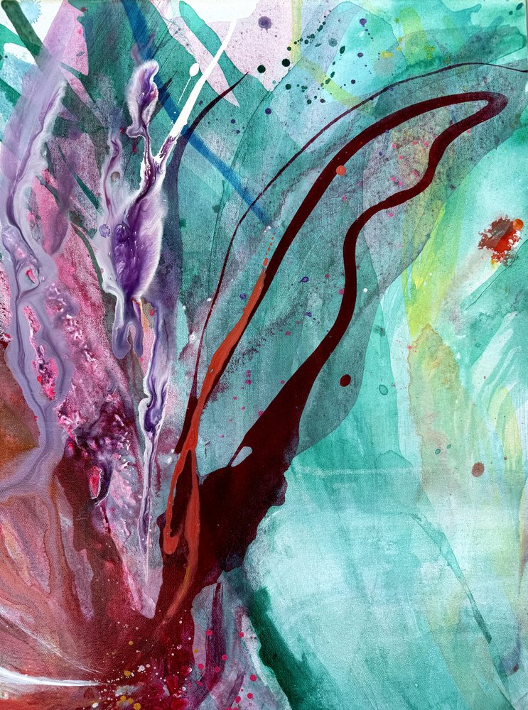 Livlig blomsterflod af Anna Viklund