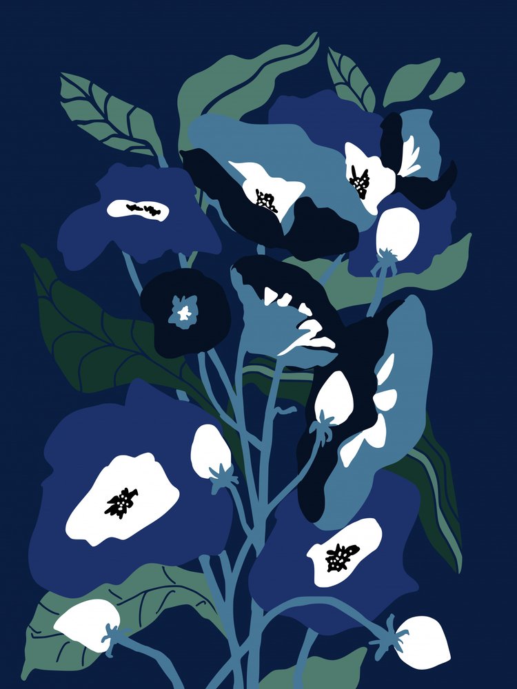 Deep Blue Botanicals af Annick