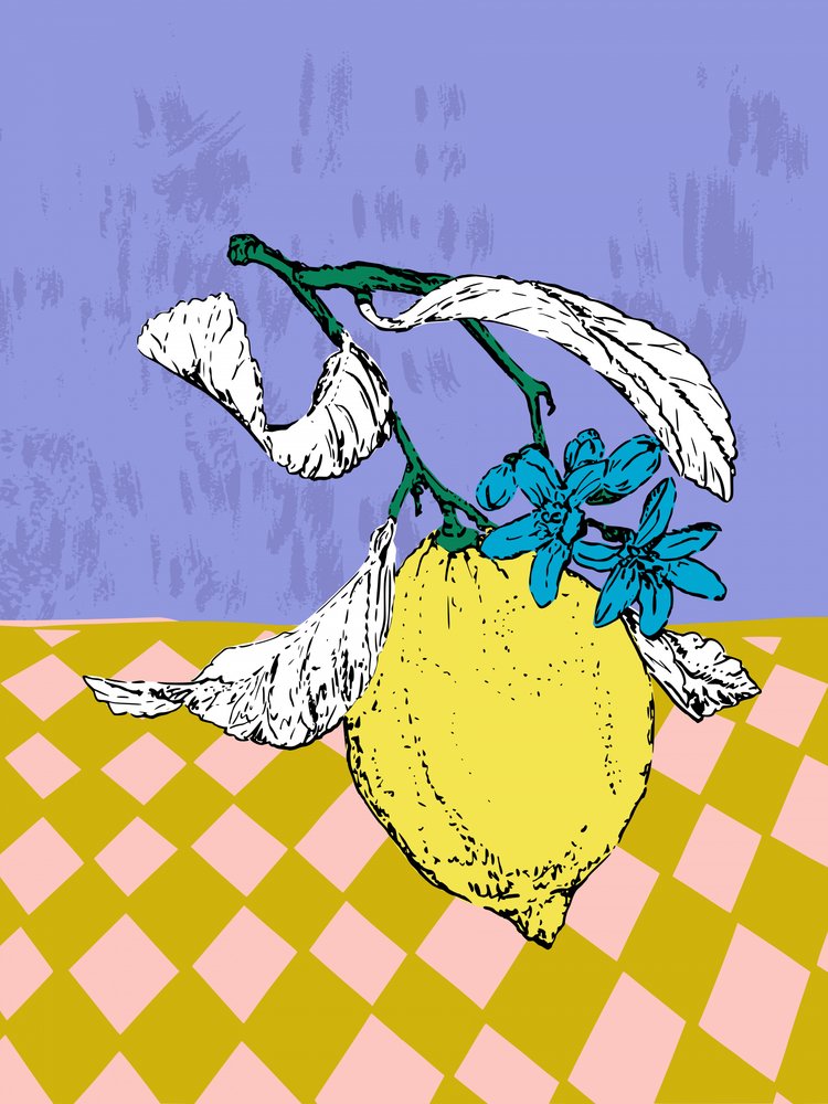 Livlig citronblomst af Annick