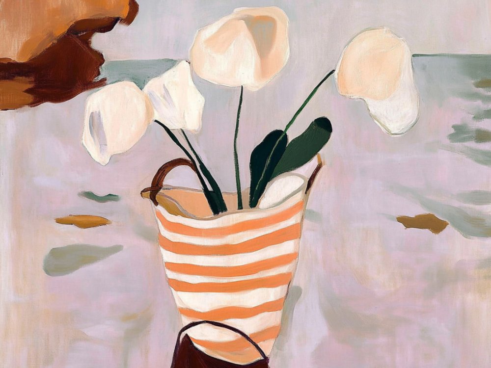 Creamy Blooms-kurv med striber af Avanesova Elena