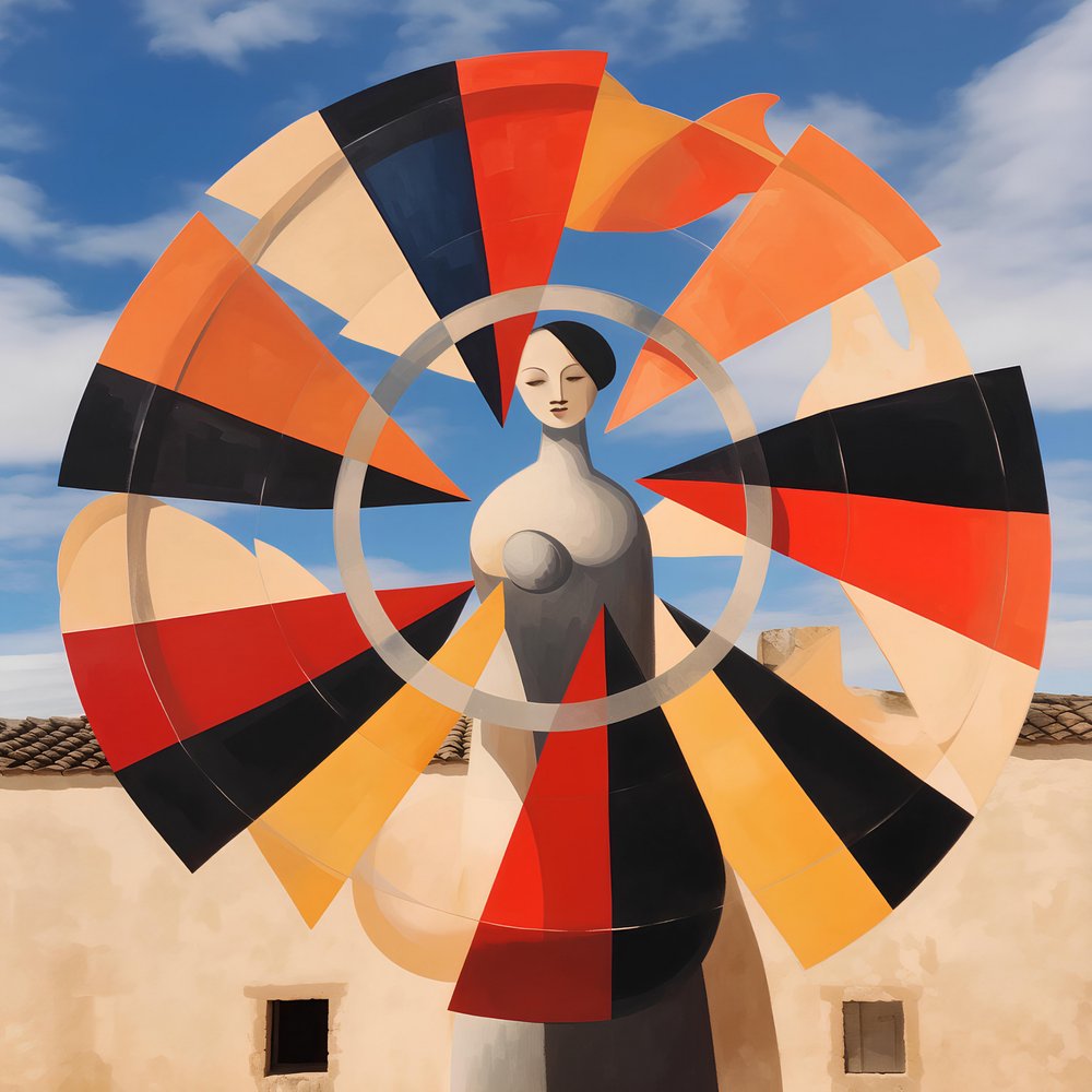 Elegant kvinde – geometrisk himmel af Avanesova Elena
