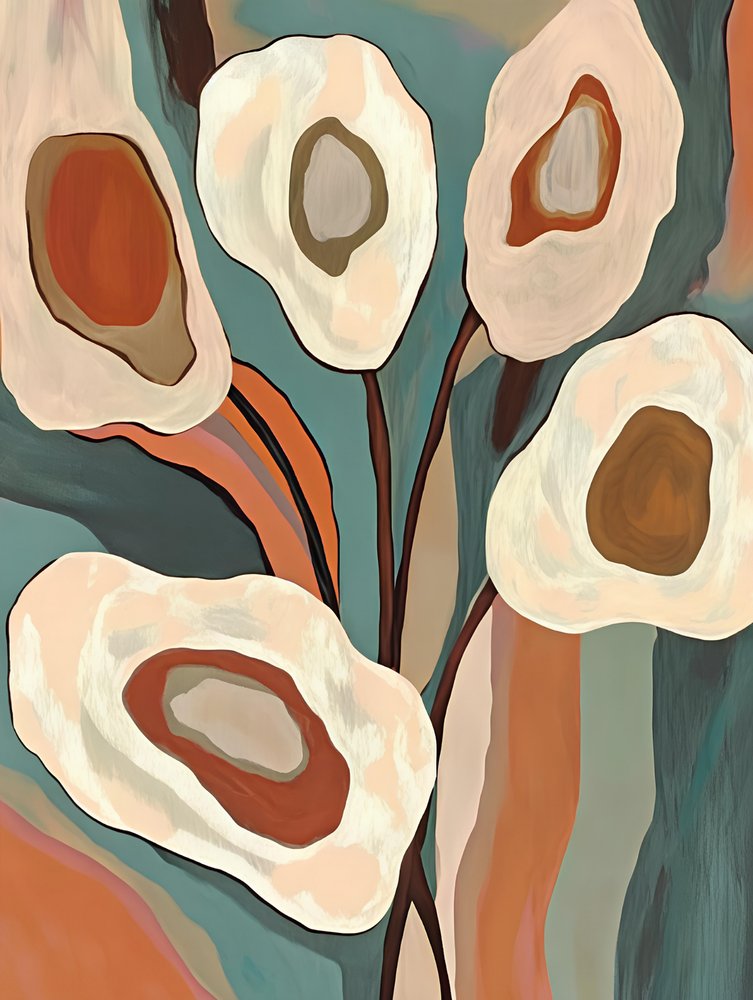 Moderne, jordnære botaniske motiver af Avanesova Elena