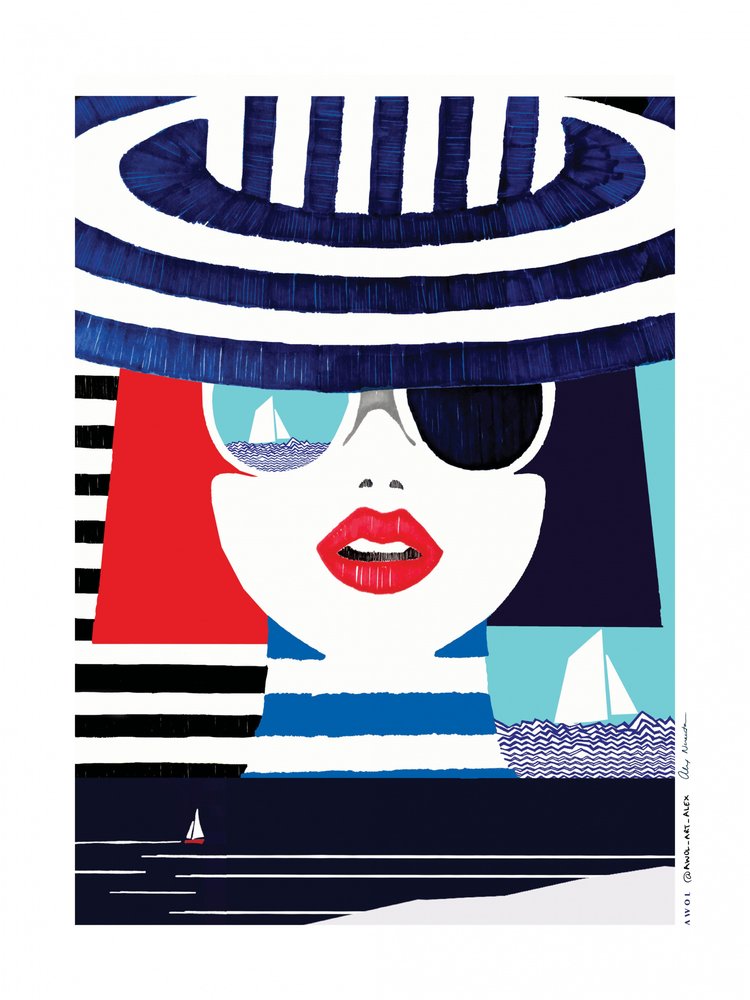 Med blikket rettet mod havet: Riviera-stil af Awol Art Alex