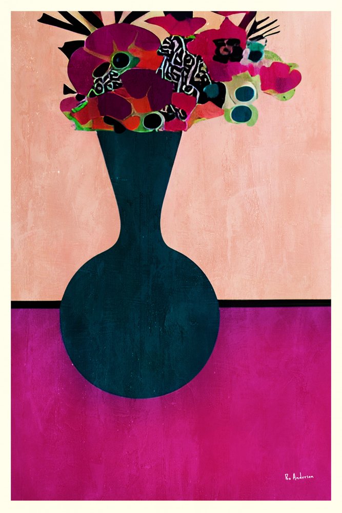 Moderne blomstervase af Bo Anderson